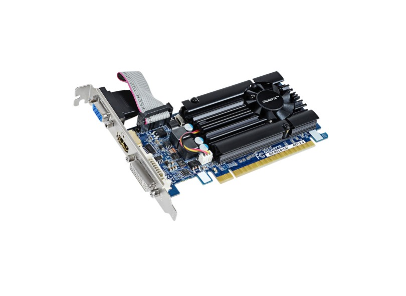 Placa de Video NVIDIA GeForce T 610 1 GB DDR3 64 Bits Gigabyte GV-N610-1GI