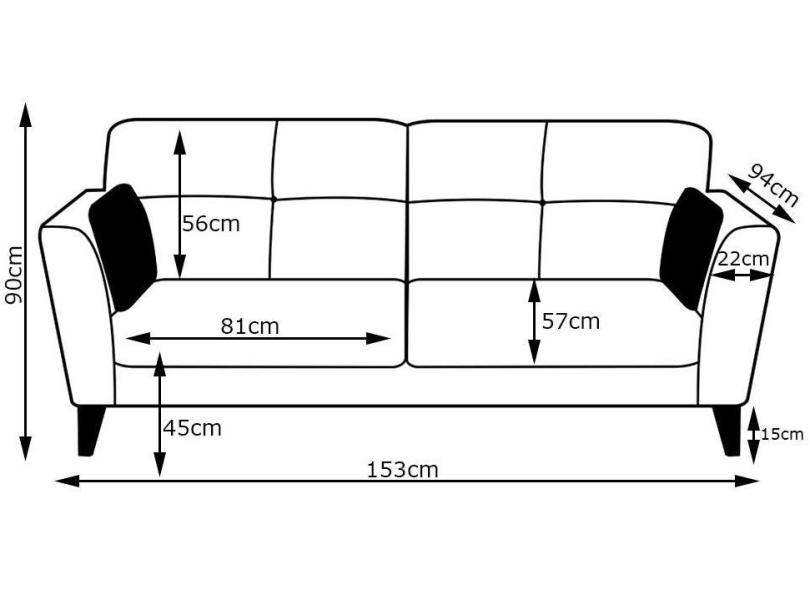 Sofá 2 lugares Couro Laos Gran Belo