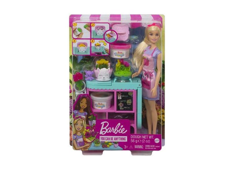 Boneca Barbie Florista Loja De Flores Com Massinha Gtn58 Mattel com o ...