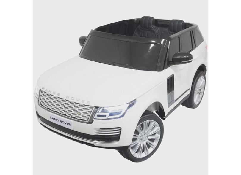 Mini Carro Elétrico Infantil 24V Range Rover Banco de Couro Controle Branco Brinqway Bw-122bcbr