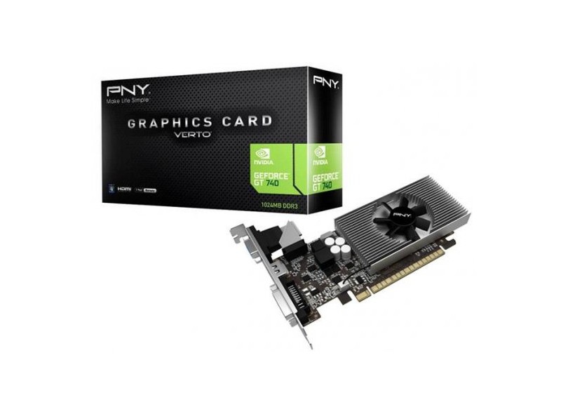 Placa de Video NVIDIA GeForce T 740 1 GB DDR3 128 Bits PNY VCGGT7401D3LXPB