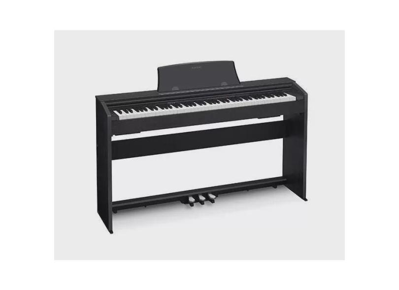 Piano Casio Px770 Bn Com Fonte e Porta Partitura