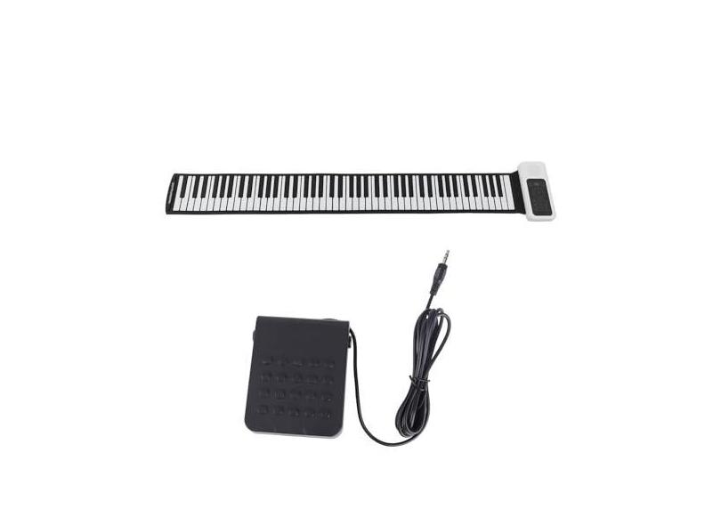 88 Teclas Rolo Piano Silicone Abs Dobrável Elétrico Mão Rolls Piano Teclado Mais Grosso 128 Ritmos
