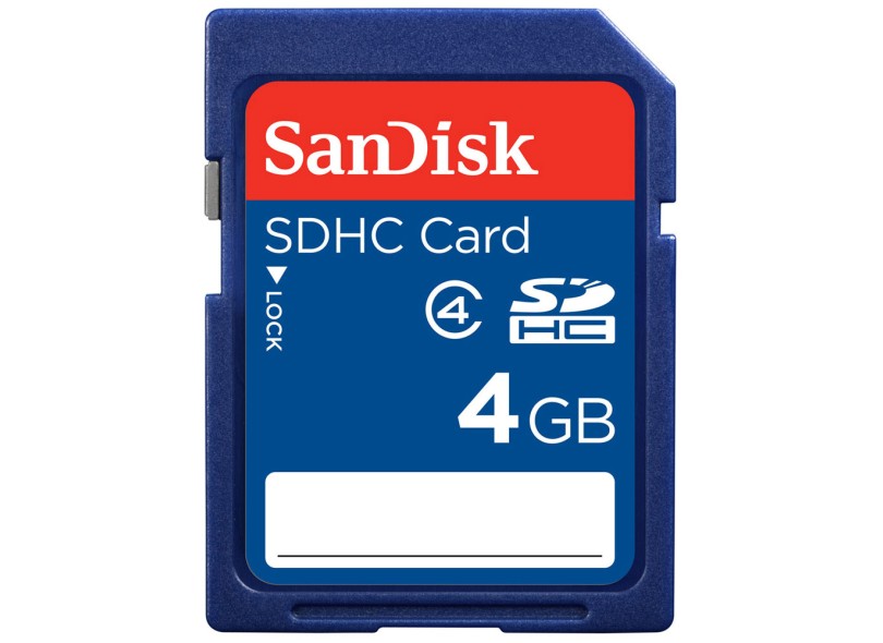 Cartão de Memória SDHC SanDisk 4 GB SDSDB-004G