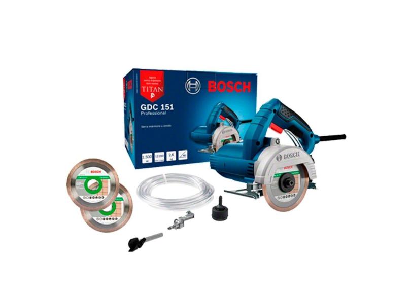 Serra Mármore Bosch GDC-151 Premium + 2 Discos 1500W