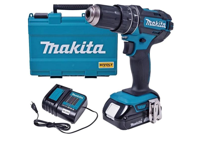 Parafusadeira E Furadeira De Impacto A Bateria 18V - Makita Dhp482sy