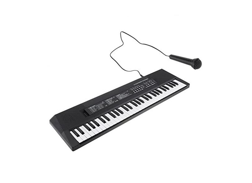 Huifa 61 teclas teclado eletrônico piano placa de música digital com microfone iluminação musical teclado eletrônico