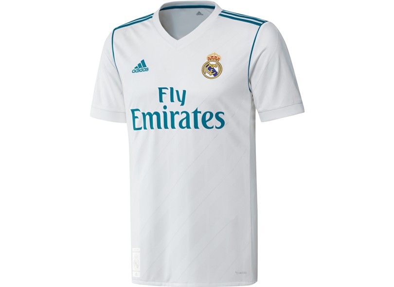 Camisa Torcedor Real Madrid I 2017/18 Sem Número Adidas