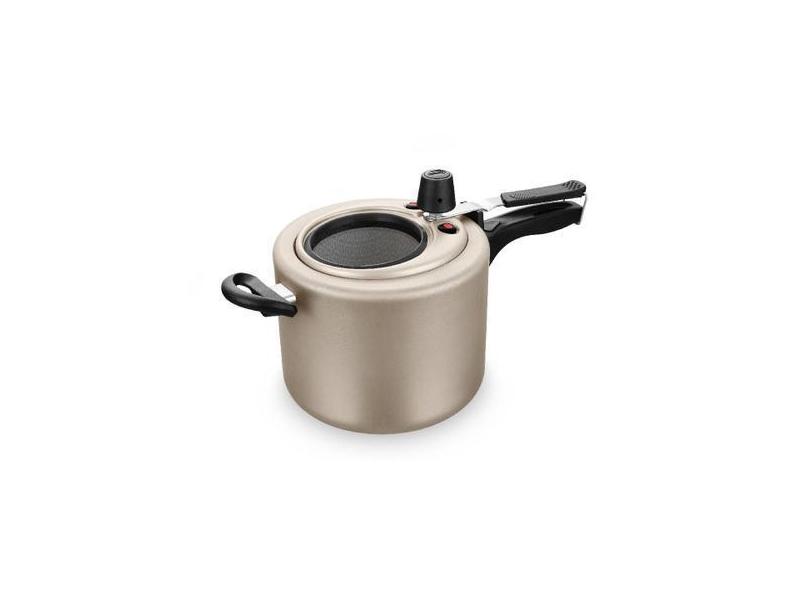 Panela De Pressão Antiaderente Linha Superior Com Visor Em Vidro Teflo