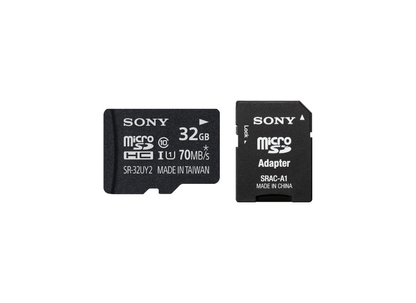 Cartão de Memória Micro SDHC com Adaptador Sony 32 GB SR-32UY2A