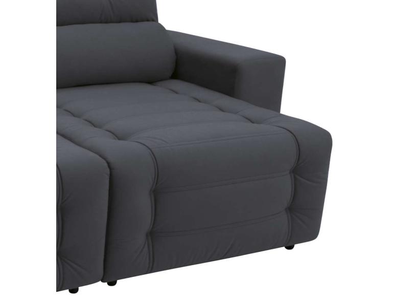 Sofá 3 lugares Retrátil Reclinável Suede Blenda I Mobly