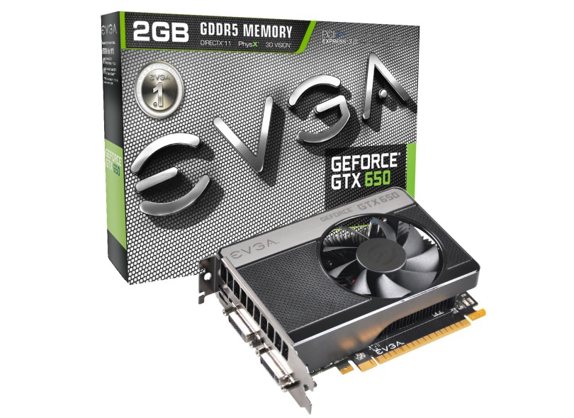 Placa de Video NVIDIA GeForce GTX 650 2 GB DDR5 128 Bits EVGA 02G-P4-2651-KR