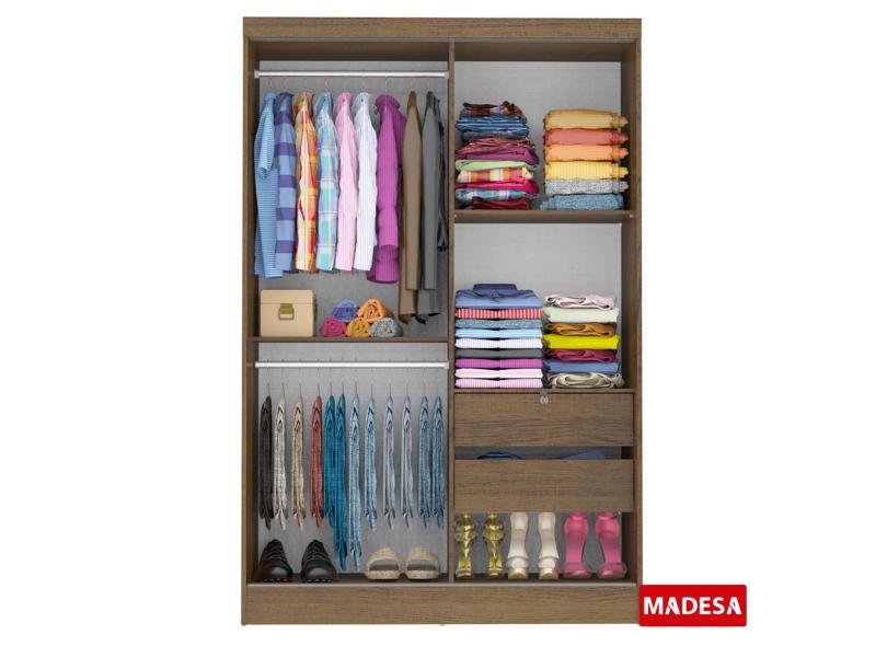 Guarda-Roupas Solteiro 2 Portas 2 Gavetas Luke Madesa