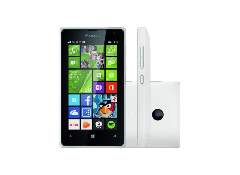 Smartphone Microsoft Lumia 435 Dual DTV 2 Chips 8GB Windows Phone 8.1 Wi-Fi 3G