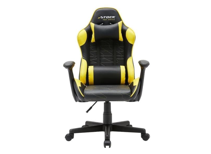 Cadeira Gamer Giratória Infantil Stock Car Blume Office Poliuretano (Pu) Preto E Amarelo