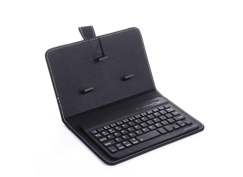 Teclado sem fio e capa de couro para teclado para celular