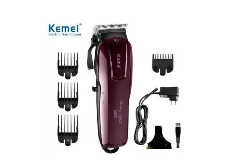 Máquina De Cortar Cabelo Profissional S/Fio Kemei 2600