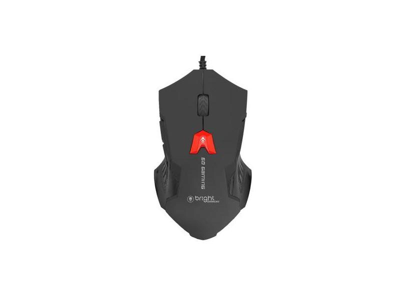 Mouse Gamer Rgb Bright Óptico 2400Dpi - 6 Botões 462 Preto