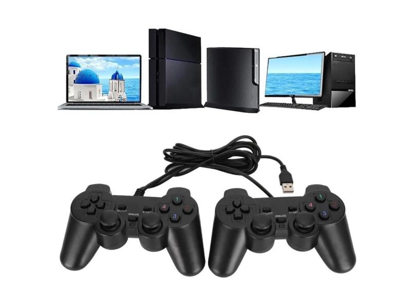 Controle Usb Analógico 4x1 Para Pc Play 3 Raspberry Notebook com o ...