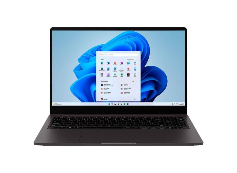 Notebook Samsung Galaxy Book 2 Intel Core i3-1215U, Windows 11 Home, 8GB, 1TB SSD, 15.6&quot; Full HD LED NP550XED-KT4BR