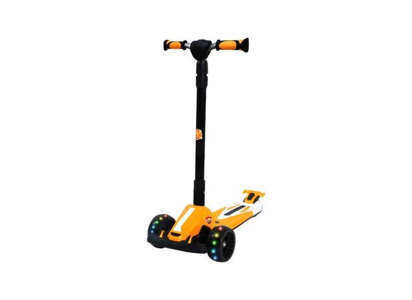 Patinete Racing Radical Infantil Dobrável 3 Rodas Com Luz Led DM Toys 