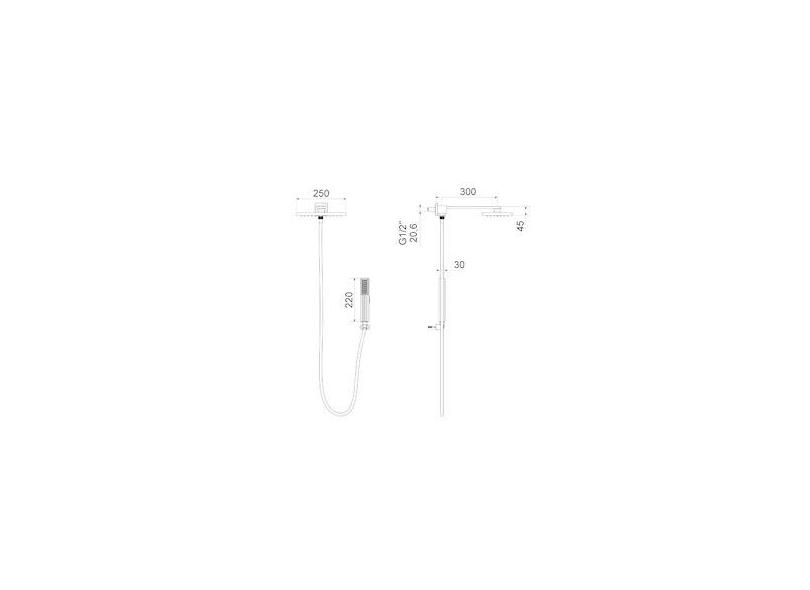 Chuveiro Axiom Slim Meber 1989 C 210 30 cm 
