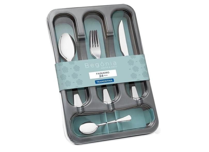 Kit Faqueiro Aço Inox 24 Peças Tramontina