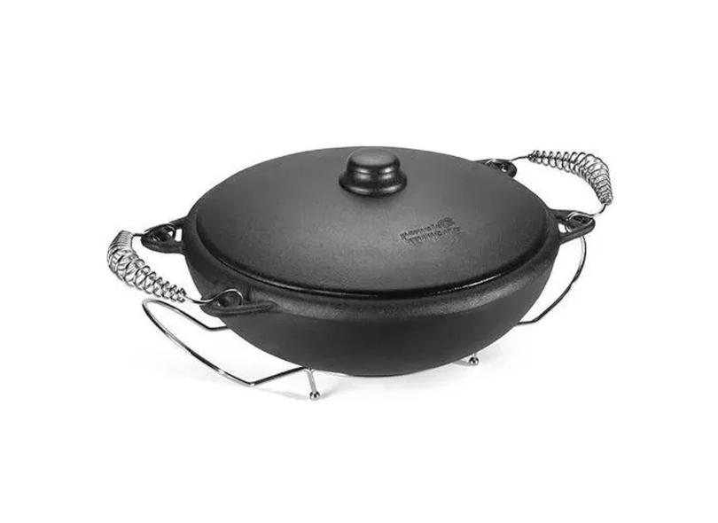 Panela Moqueca Com Tampa De Ferro 6 Litros Panela Mineira