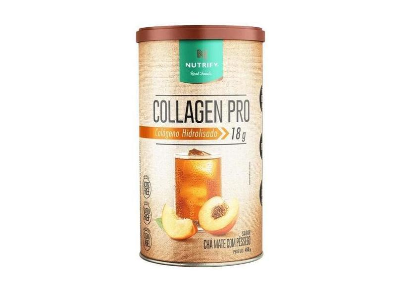 Colageno Collagen Pro Cha Mate Com Pessego 450G Nutrify