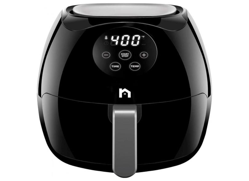 Fritadeira Eletrica Airfryer 3.5L Com Painel Digital E Cesto Antiaderente, 110V, New House Kitchen, Preta