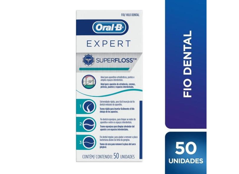Fio Dental OralB Expert SuperFloss c/50 Unidades com o Melhor Preço é