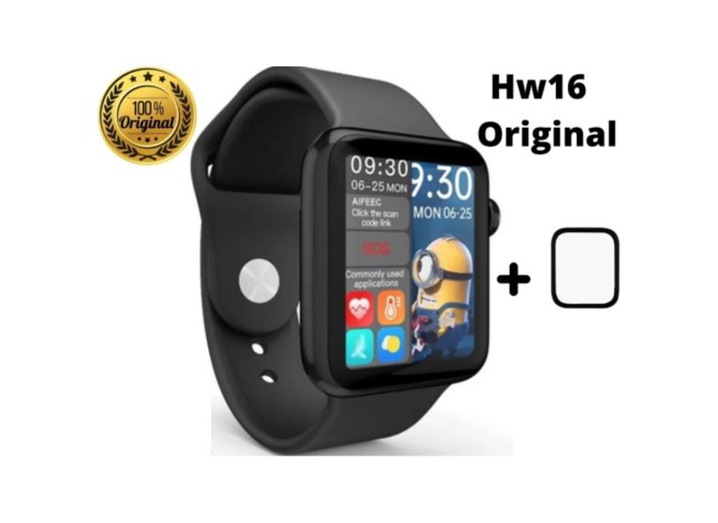 Hw16 Smartwatch Para Homens E Mulheres 44mm Tela Infinita