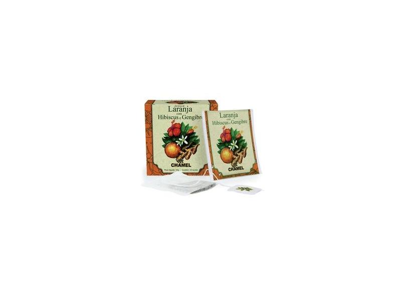 Chá Misto de Laranja, Hibiscus e Gengibre com 10 Sachês - Chamel