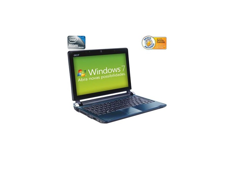 Netbook Acer Aspire One D250-1093 Atom N270 1GB HD160GB Windows 7
