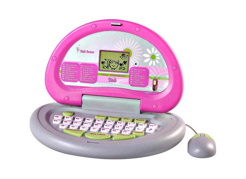 Laptop Infantil Pink 24 Atividades Candide Meu Primeiro Pink Power 1260