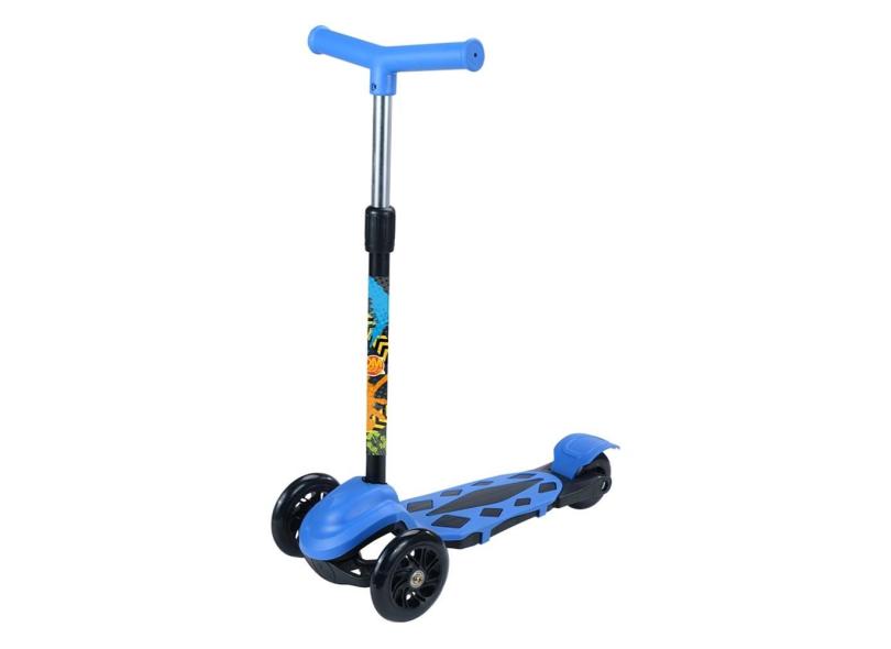 Patinete Infantil 3 Rodas Power New Azul Para Crianças - Dm Toys