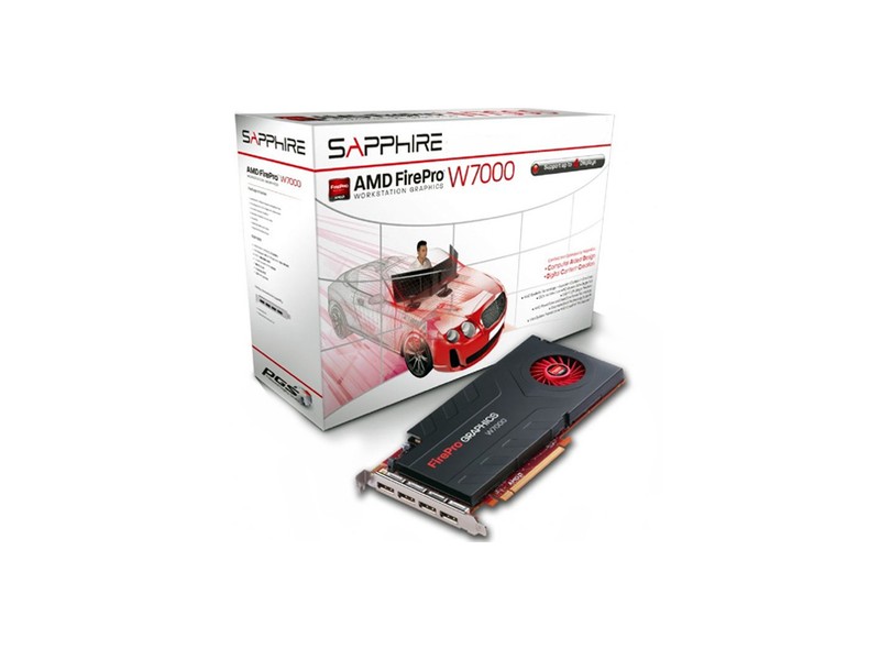 Placa de Video ATI FirePro W7000 4 GB DDR5 256 Bits Sapphire 31004-31-40A