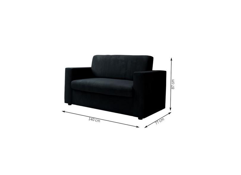 Sofá 2 lugares Suede Zoy Mobly