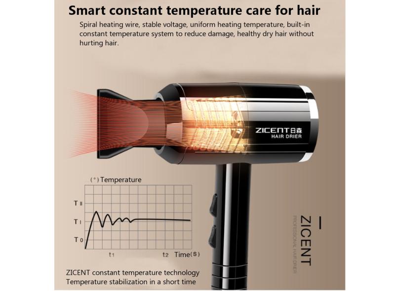 Secador de Cabelo Elétrico Íon Negativo Vento Quente e Frio