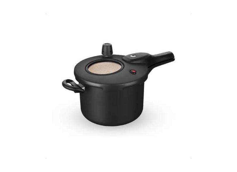 Panela de Pressão Preto Visor de Vidro Fechamento Externo N20 4,5L Alu