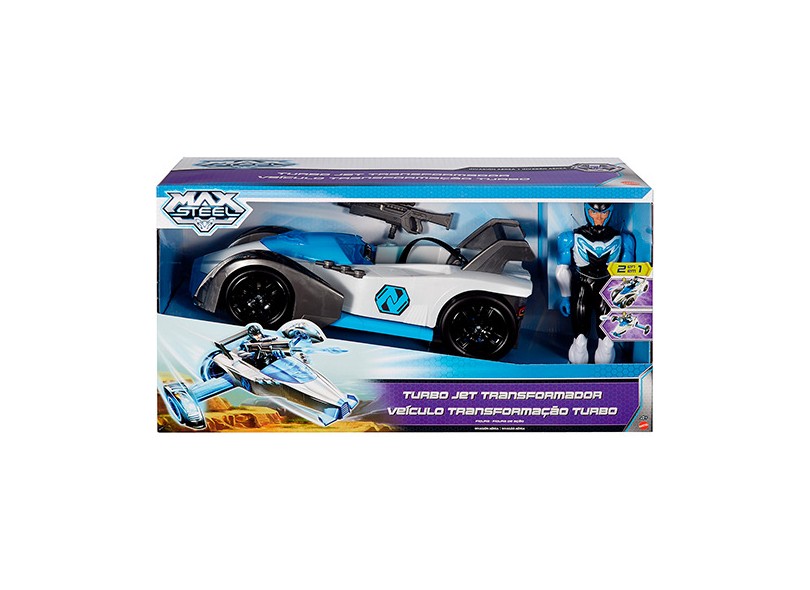 Boneco Veículo Transformação Turbo Max Steel BHF75 - Mattel
