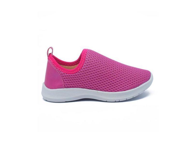 Tênis Infantil Calce Facil Leve Confortável Furinho Pink - Annabê Calç