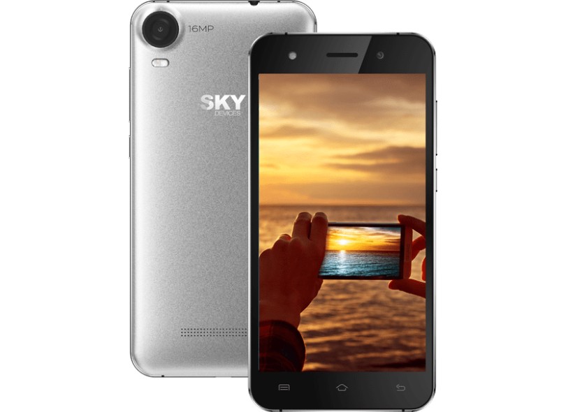 Smartphone Sky Devices Elite PhotoPro 16GB 16.0 MP 2 Chips Android 5.1 (Lollipop) 3G 4G Wi-Fi
