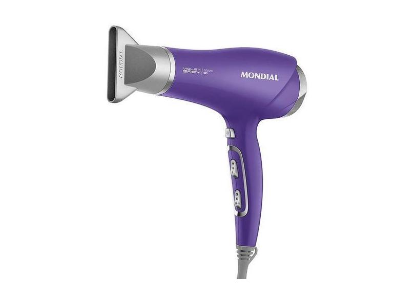 Secador De Cabelo Mondial Violet Cinza Scn 05 2000W 220V 60Hz Roxo