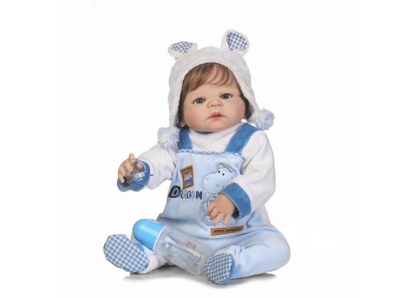 Bebe Reborn Menino 100% Silicone 57 Cm - NPK Doll em Promoção é no