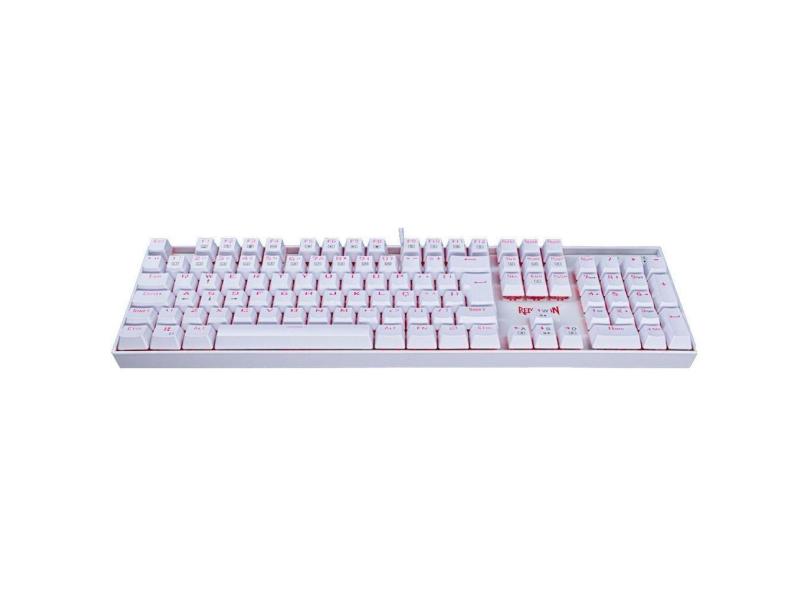 Teclado Mecânico Redragon Mitra Lunar Led Switch Brown Abnt2