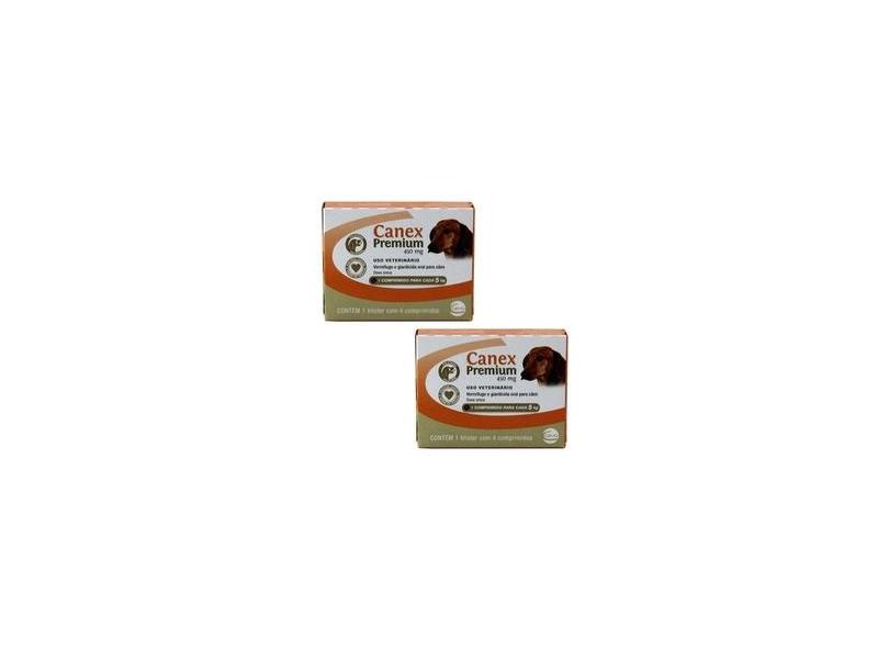 Canex Premium 5kg 4 Comprimidos Kit 2 Caixas 450mg Ceva com o Melhor ...