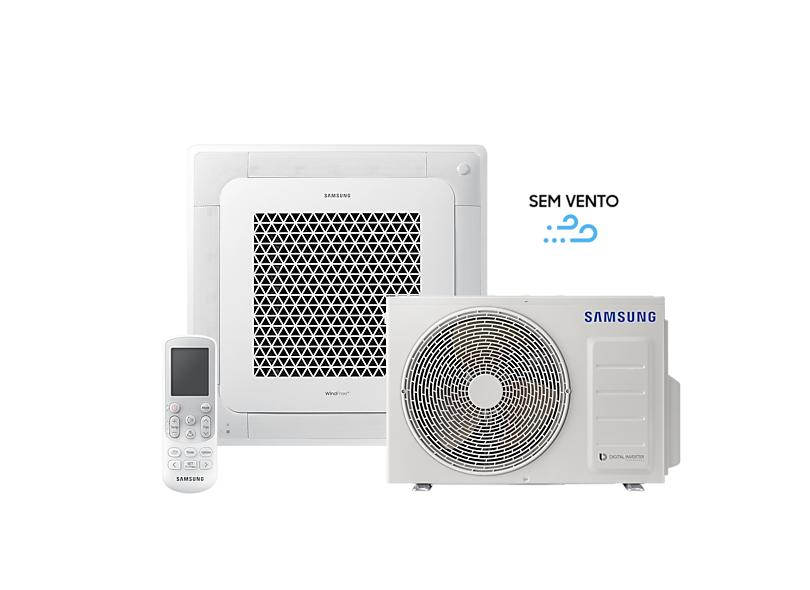 Ar-Condicionado Split Cassete Samsung Wind Free 18000 BTUs Inverter Controle Remoto Quente/Frio F-CAC-018DN4DK