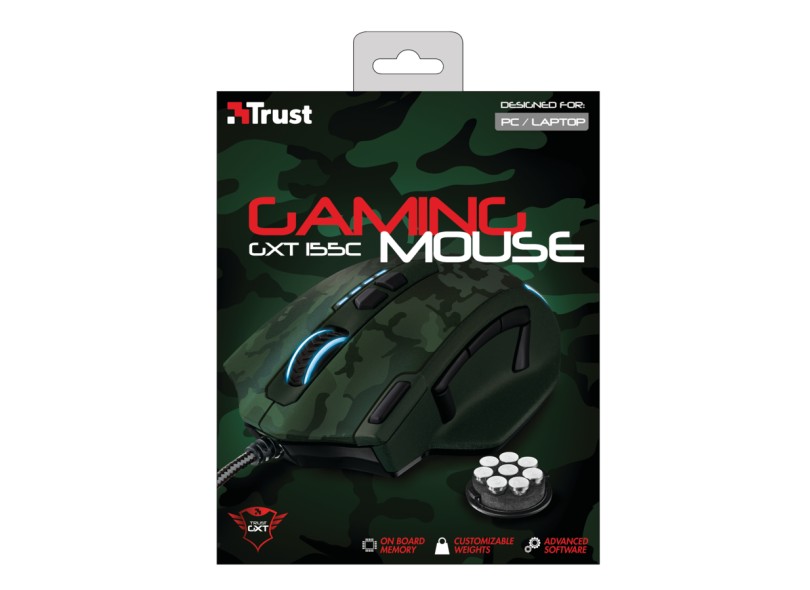 Mouse Óptico Gamer USB GXT 155C - Trust