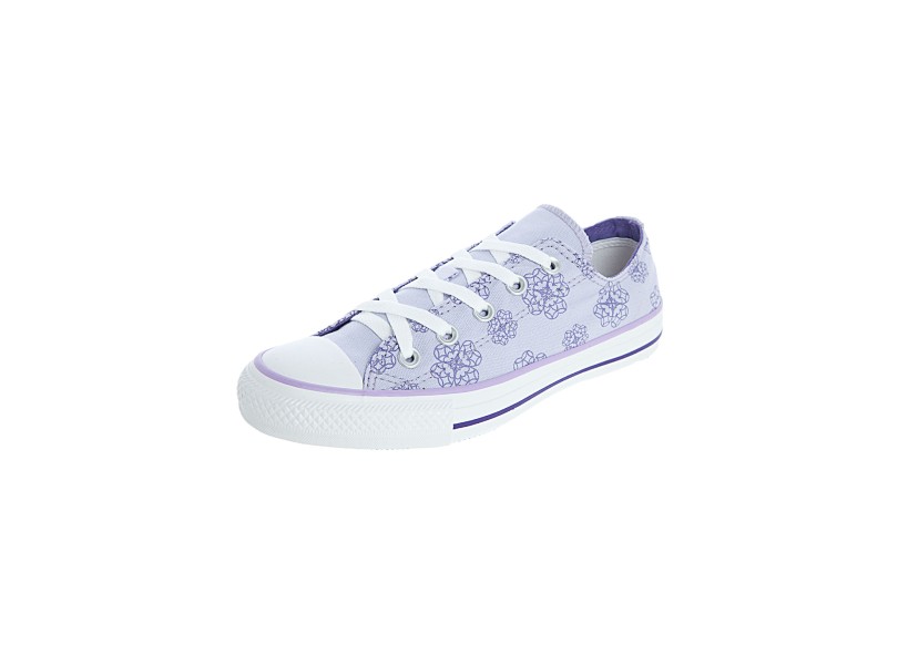 Tênis Converse All Star Feminino Casual CT As Double Tongue Print Flowers Ox